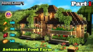 Minecraft Villager Auto Food Farm - Potato Wheat Carrot Beetroot Part 1