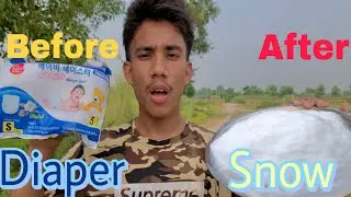 I make snow by the help of Diaper 😱😱😱! Crazy method of making snow in home 😎!