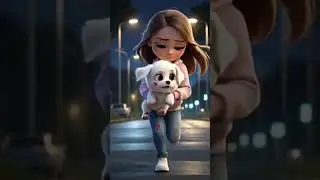 Rescued White Puppy & Caring Girl &ndash;Emotional Cartoon Adventure Full of Love#dogstory#doglove#cutedog