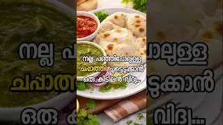 പഞ്ഞി പോലുള്ള ചപ്പാത്തി ചുട്ടെടുക്കാൻ #Kitchen tips#Cooking tips #Shorts #Shortvideo #shortsfeed