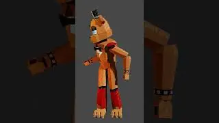 (Kinda old) Low poly Glam Freddy test 1 #fivenightsatfreddys #fnafanimation #blender3d