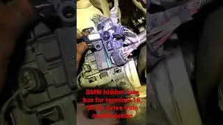 BMW 3 series drive train multifunction in the dashboard.  Hidden fuse box for power supply 15,30