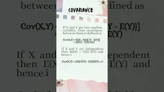 Covariance | Statistics