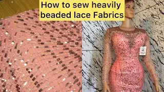 How To Sew A Beaded Fabric Using Fabric Placement Method (Easy run-through)