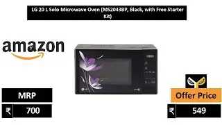 LG 20 L Solo Microwave Oven MS2043BP, Black, with Free Starter Kit