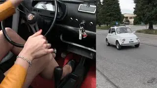 ⚡️ Code 562 ▪️ Fiat 500 high heels and barefeet drive | Starring Miss Black Mamba ▪️ Pedal Vamp