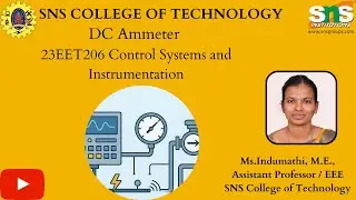 DC ammeter | Control Systems and Instrumentation | SNS Institutions