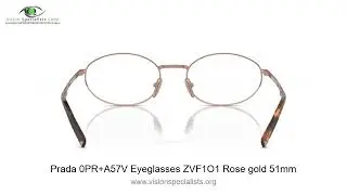 Prada 0PR+A57V Eyeglasses ZVF1O1 Rose gold 51mm