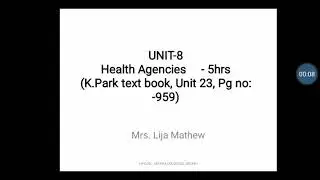 National Health Agencies