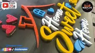3D Colorful Flat Nameplate Want to buy Nameplates front door? Click here @DoorNameplate