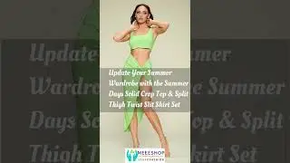 Chic Summer Vibes: Solid Crop Top & Split Thigh Skirt Set | #FashionHaul #Shorts