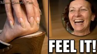 shoeplay feet - mature soles - candid feet