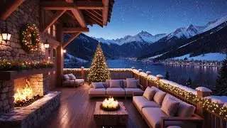 Peaceful Christmas Music & Warm Fireplace Sounds 🎄 Beautiful Winter Ambience for Deep Relaxation