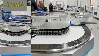 6 Station Rectangular Guide Rail Push Up Positioning Conveyor Line