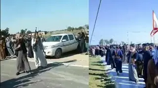 تشييع الشيخ كاظم المنشد الحبيب امير عشائر الغزي والفضول في العراق  الى رحمة الله ابو قيس