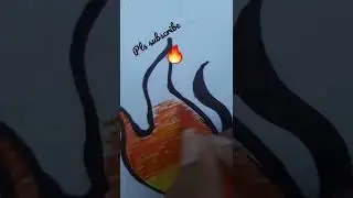 yellow orange fire satisfying drawing 💛