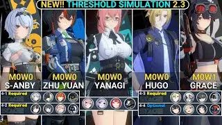 NEW END GAME MODE! | S-Anby Zhu Yuan Yanagi Hugo Grace Showcase | Threshold Simulation | ZZZ 2.3