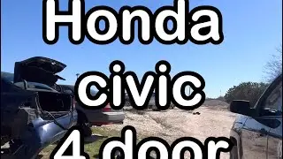 Remove/install Honda Civic rear door vent glass/door panel