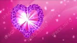 Video Heart of flowers for wedding Animated background video footage.