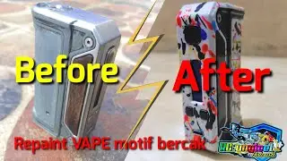 Proses merubah warna VAPE motif bercak WARNA WARNI#repaintvape#vapeairbrush#vape#seni