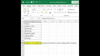 Simple Use of ARRAYTOTEXT Function