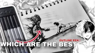 WHICH ARE THE BEST OUTLINE PEN || Fine liner Vs Normal Pen review video