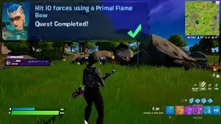 Hit IO forces using a Primal Flame Bow Fortnite locations - Bownanza Quest Challenges