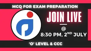 1st LIVE MCQ Class for O Level & CCC | Most Expected Questions | Crack NIELIT Exam 2025