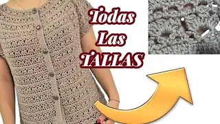 Blusa Diamante a Crochet 💎 con Botones | F&aacute;cil, Elegante y Paso a Paso parte 2