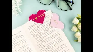 Personalized Leather Bookmarks (Heart Shape)