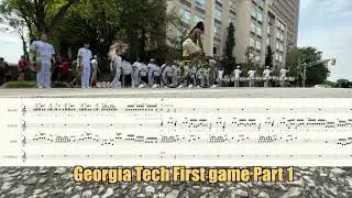 Georgia Tech Drumline 2025 opener at the first game