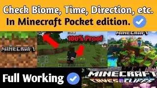 How to check Biome, Time, Directions, etc. In Minecraft Pocket edition 🤩🤩. Full Tutorial in Hindi🔥🔥.