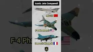 MiG-21 vs F-4 Phantom II vs Mirage III | Legendary 3rd Gen Fighter Jets Comparison #shorts #trending