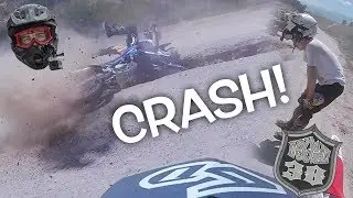 CRAZY DIRT BIKE CRASH CAUGHT ON TAPE!!! Fooligan goes down hard!