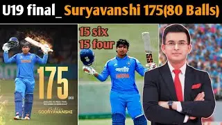 Vaibhav Suryavanshi 175 Runs in U19 World Cup Final | India vs England U19 2026 Final Knock