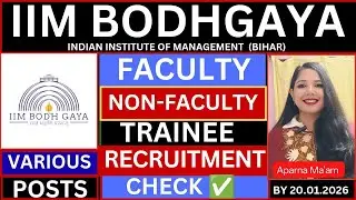 IIM Bodhgaya Faculty & Non-Faculty Recruitment 2026 | IIM Recruitment 2026 |#iim #bihar #biharjobs 