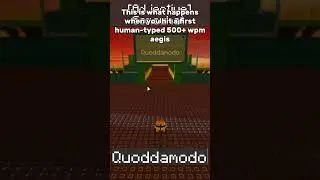 FIRST HUMAN TYPED 500+ WPM ON AEGIS  #rblx #roblox #funnyshorts #spelling #speedtyping