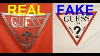 Real vs Fake Guess T shirt. How to spot fake Guess