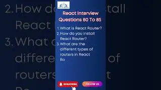 React js interview questions 80 To 85 #reactjsinterviewquestions #reacttraining