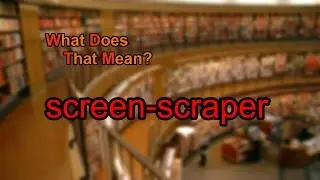 What does screen-scraper mean?