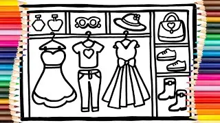 Wardrobe Drawing, Painting And Coloring For Kids And Toddlers