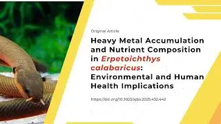 Heavy Metal Accumulation and Nutrient Composition in Erpetoichthys calabaricus