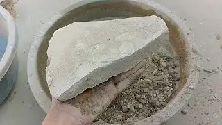 ASMR: pure crispy mud slab's water 🌊 crumbling with dipping yummy 😋
