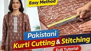 How to Make Pakistani Kurti | Simple Lace Kurti Cutting and Stitching | Full Video