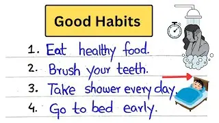 10 Good Habits for Students/ write 10 good habits of student /  Good Habits par 10 line