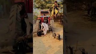 2 powerful Peter Engine started By Village Team with Help of Tractor #dieselengine #viralreels #reel