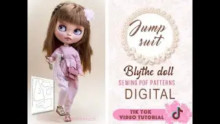 Sewing tutorial. Overall Jumpsuit Outfit f&uuml;r Blythe doll.