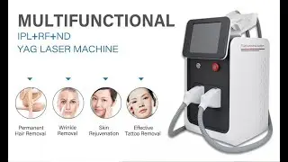 3 in 1 Elight + RF + SHR hair removal ND yag laser Tattoo Removal Machine Installation and Operation
