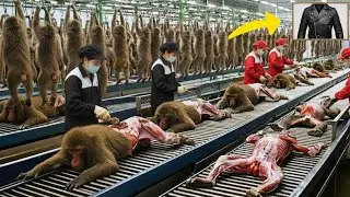 Inside a Modern Monkey Factory &ndash; From Raw Monkey Skin into Jackets  Finished Products (Full Process)