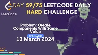 Day 59/75: Problem Name: Create Components With Same Value | Leetcode | #75DaysHardLeetcode